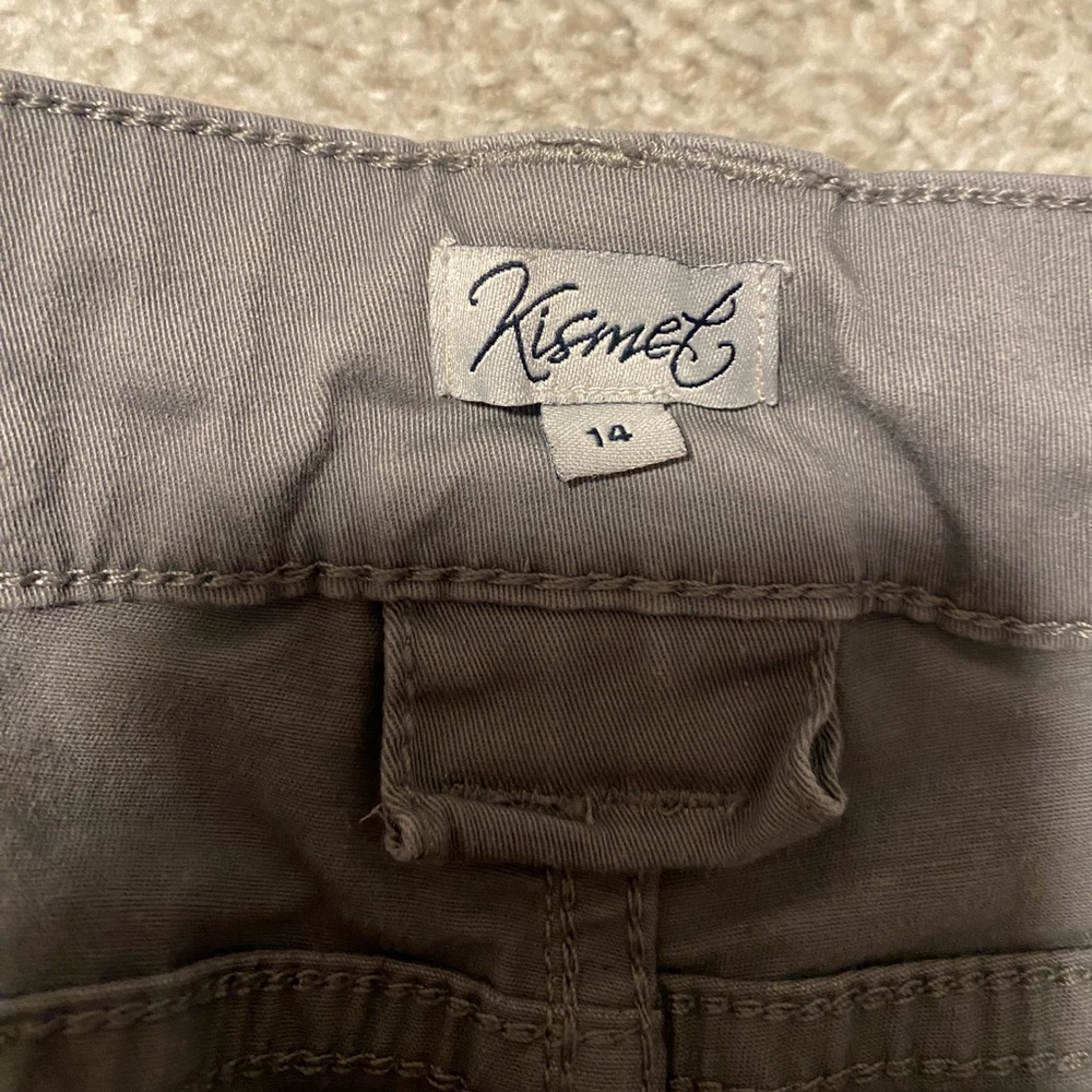 Kismet Cargo Shorts Size 14 Gray Utility Pocket Summer Casual - Picture 7 of 8